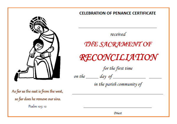 first reconciliation certificate